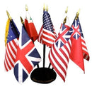 USA History Desk Set 6 Flags 4"×6" Wooden Base & 3x5 Feet American Flag