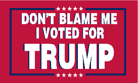 Don't Blame Me I Voted For Trump 2'x3' Double Sided Flag Rough Tex® 150D