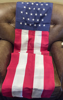 USA American Pulldown Banner 12.5"x80" Embroidered Flag ROUGH TEX® 420D Sewn Nylon Stripes