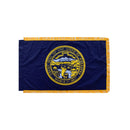 United States 56 Flags Set 3x5 Feet Cotton Gold Fringe Sleeve Premium Indoor Use One of Each American State & all Six U.S.A. Territories