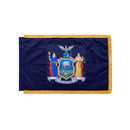 United States 56 Flags Set 3x5 Feet Cotton Gold Fringe Sleeve Premium Indoor Use One of Each American State & all Six U.S.A. Territories