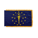 United States 56 Flags Set 3x5 Feet Cotton Gold Fringe Sleeve Premium Indoor Use One of Each American State & all Six U.S.A. Territories