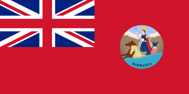 Ensign of Barbados 1870-1966 British Empire Red Ensign 3'x6' Flag ROUGH TEX® Cotton