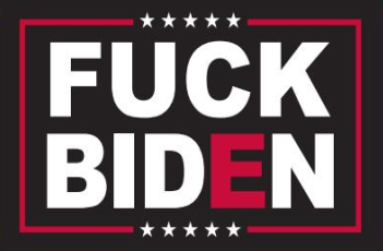 Fuck Biden Black 12"x18" 100D ROUGH TEX® Double Sided Garden Flag