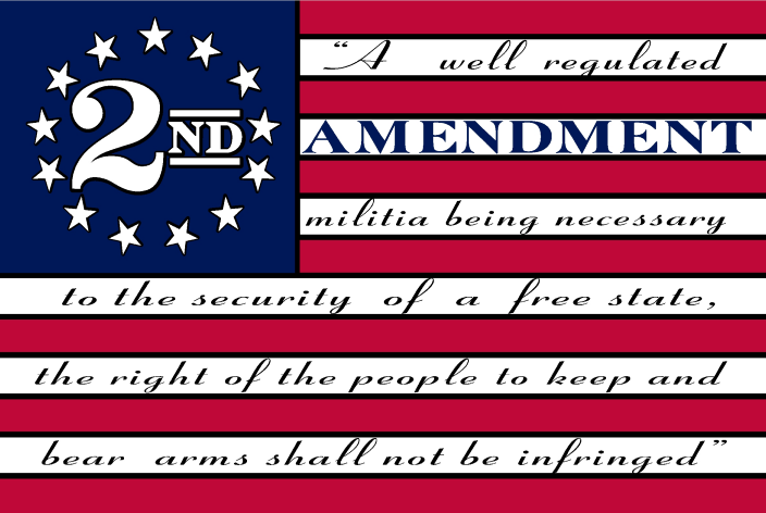 2nd Amendment USA American 3'x5' Flag ROUGH TEX® 68D Nylon