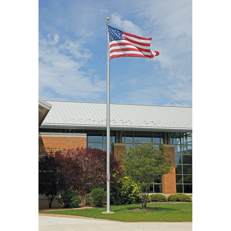 30' Feet American flagpole kit aluminum sectional flag pole