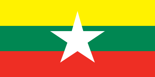 144 Count Case of Myanmar 3'x5' Flag ROUGH TEX® POLYESTER