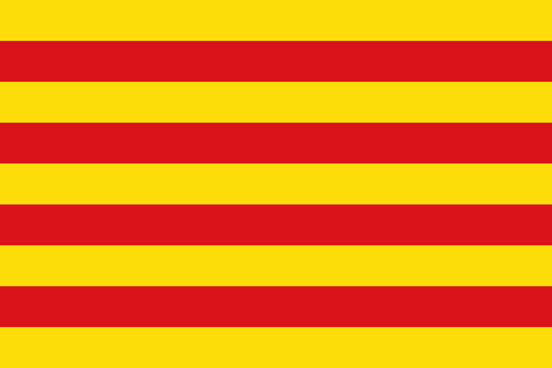 Senyera Flag of Catalonia Spanish Autonomous Zone Spain 3x6 Cotton