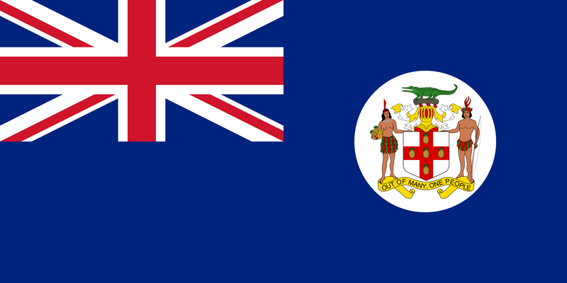 Jamaica 1962 British Empire Blue Ensign 3'x6' Flag ROUGH TEX® Cotton