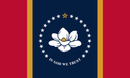 Mississippi 2024 Official State Sewn Cotton Canvas 5x9.5 Feet Flags