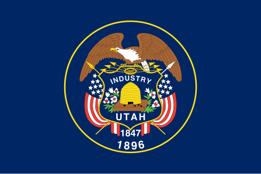 Utah 1922-2011 4'x6' Flag Rough Tex® Knit Nylon Official State Historic Flag