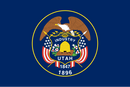 Utah 1922-2011 3'X5' Flag ROUGH TEX® Polyester with Gold Fringe Official State Historic Flag