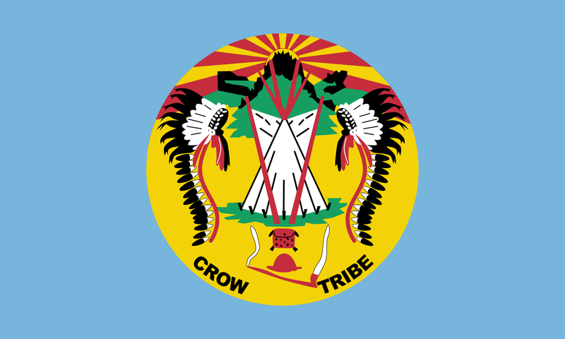 Crow Nation Tribal Official Flag 3x5 Feet Gold Border