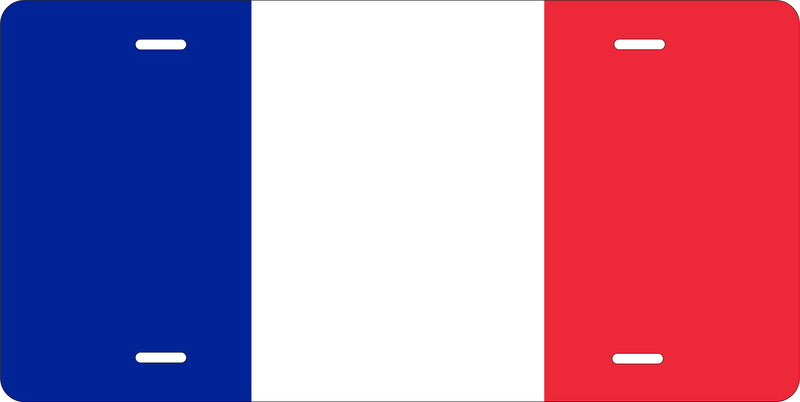 France Flag Embossed License Plate