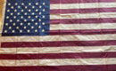 USA American Tea Stained 3'x5' Embroidered Flag Vintage ROUGH TEX® 420D