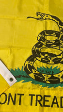 Gadsden Don't Tread On Me 3'X5' Embroidered Flag ROUGH TEX® 300D with Colored Gift Box