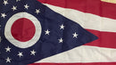 Ohio 3'x5' Embroidered Flag ROUGH TEX® 300D Nylon