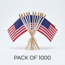 U.S.A. 250th Sale 1000 Pack American Flags on stick,4th of July Decorations Outdoor,American Flag 4"x6",Mini USA 50 Star Flags Fourth of July Decor Memorial Day 2024 Election Day Patriotic Decorations Clearance Sale Veterans