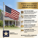 Heavy Duty American Flag 3x5 Ft Knit Nylon Brass Grommets Sewn Edges