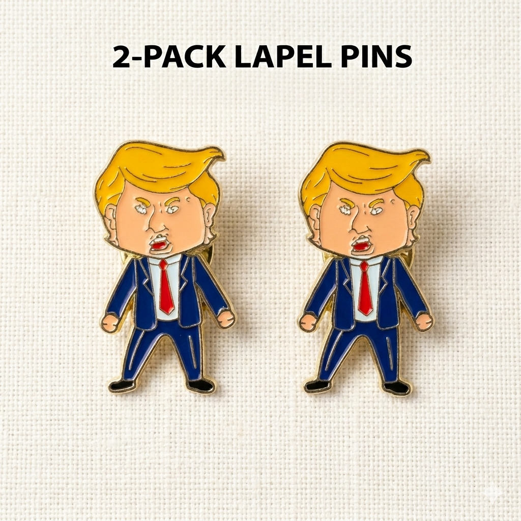 Happy Trump Two Pack Cloisonné Lapel Pins – 2026 Collector's Edition | MAGA