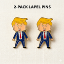 Happy Trump Two Pack American Presidential Quality Lapel Pins President Donald Trump’s Favorite Presidential Lapel Pins Only 1 Days Production & Shipping 2 Pins Total In Stock