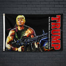 Trump Rambo No Man No Woman No Commie 3x5 Flag | Rough Tex® 68D