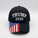 Premium Trump 2028 Embroidered Hat | Embroidered Flag Bill