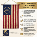 Betsy Ross 1776 Tea Stained House Flag 28x40 Inch All Sewn 420D Nylon 250th Anniversary