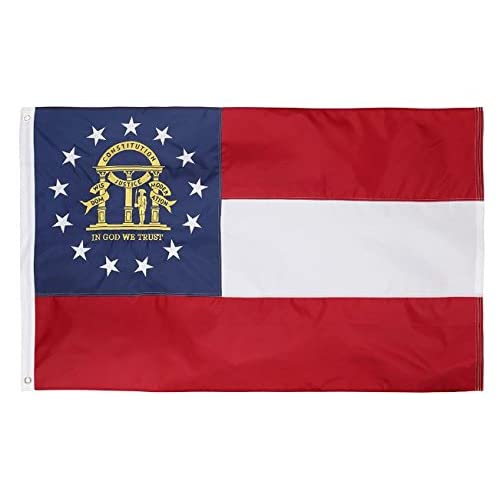 Georgia 3'X5' Embroidered Flag ROUGH TEX® 300D Nylon