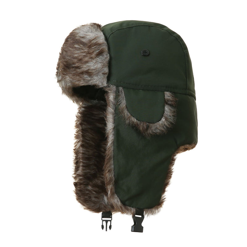 Faux Trapper European Russian Winter Fur Hats Sale Red White Brown Green Options