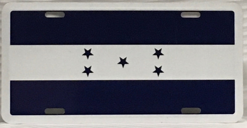 Honduras 1949 Flag Embossed License Plate