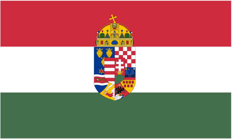 Holy Hungarian 1896 12"x18" Double Sided Flag ROUGH TEX® 100D With Grommets Hungary