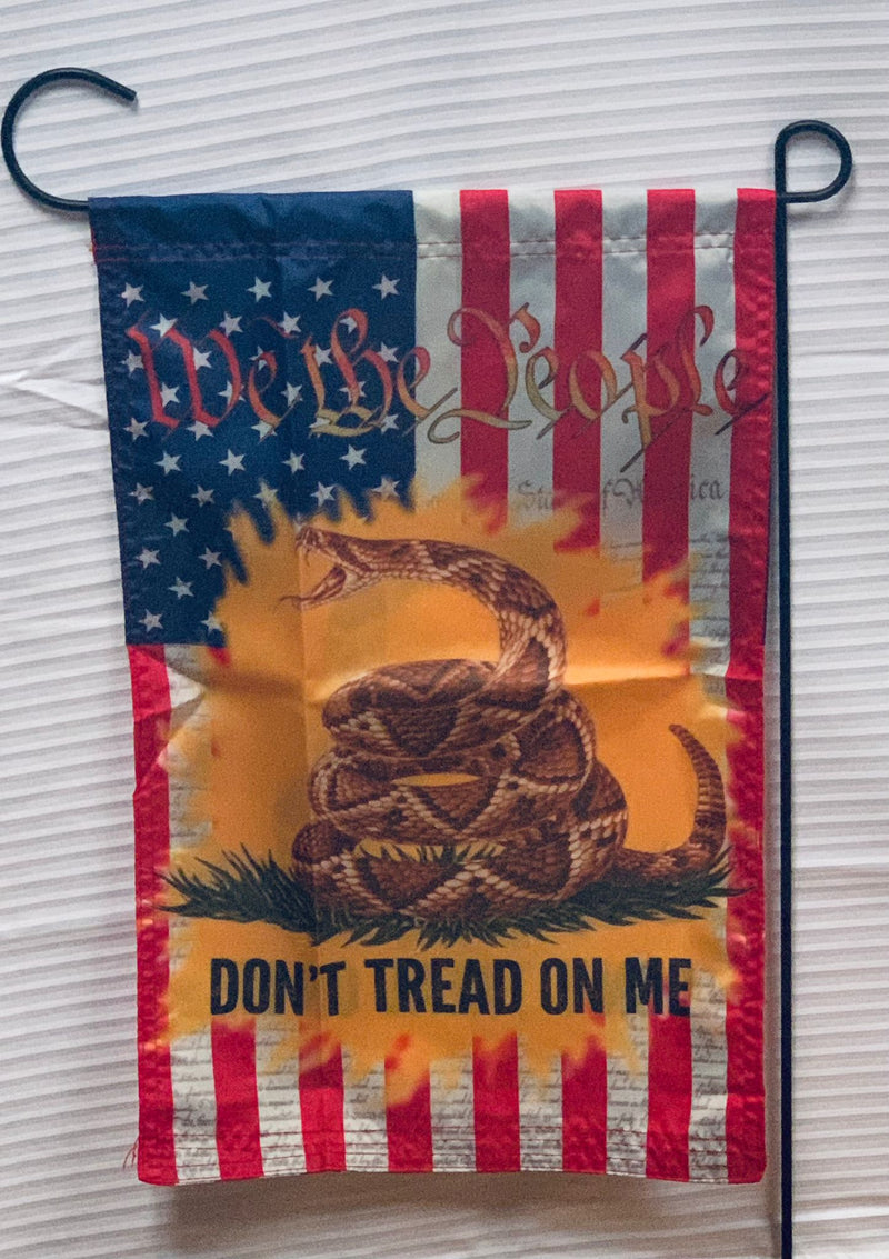 Gadsden We The People USA Live Rattlesnake 12"x18" 100D ROUGH TEX® Double Sided Garden Flag
