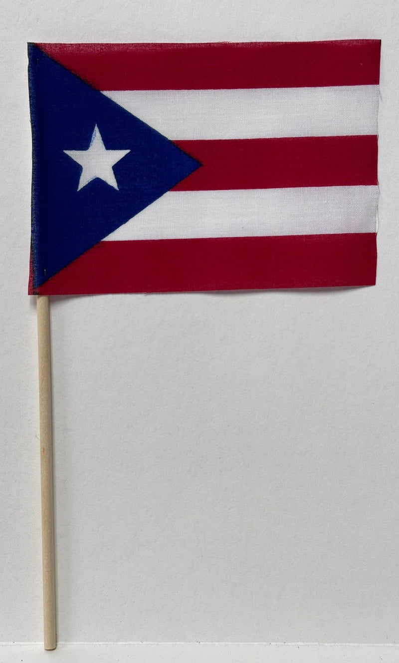 Puerto Rico 4"x6" Desk Stick Flag Sewn Rough Tex®  Made In USA