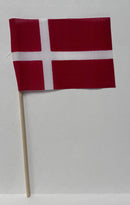 Denmark 4"x6" Desk Stick Flag Sewn Rough Tex®  Made In USA