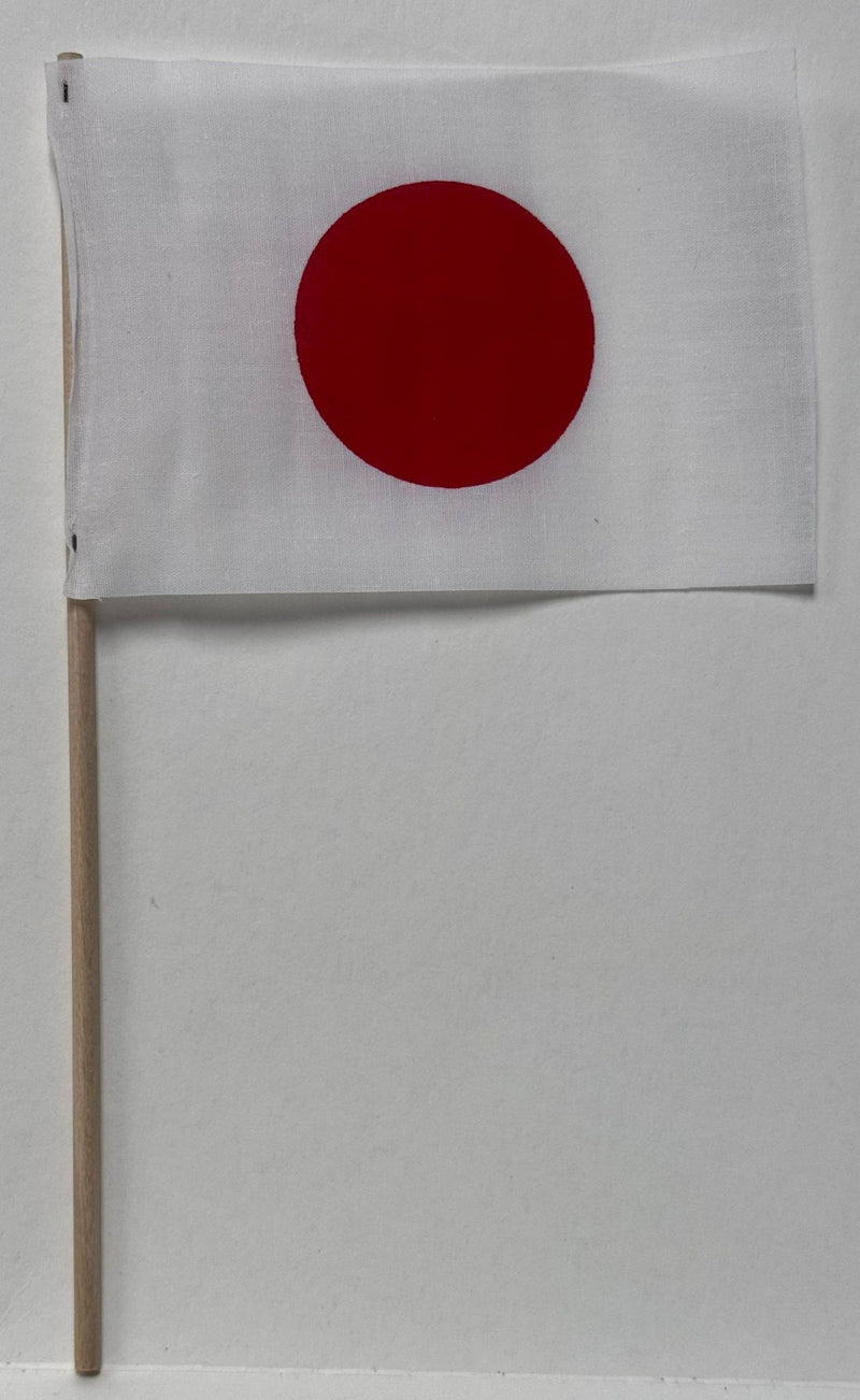 Japan 4"x6" Desk Stick Flag Sewn Rough Tex®  Made In USA