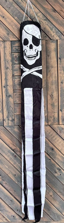 Jolly Roger Pirate 5.5"x60" Windsock 68D Nylon