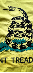 Gadsden Double Words 3'x5' Embroidered Flag ROUGH TEX® Cotton in Gift Box