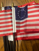 American 4x6 Inch Betsy Ross Desk Set Flags 10" Staff (stick)