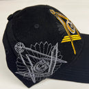 Mason Compass Grey Shade Black Embroidered Cap