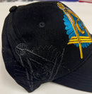 Mason Light Blue Compass Shade Black Embroidered Cap