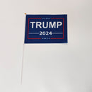 Assortment of Trump 2024 12"x18" Stick Flag ROUGH TEX® 68D 30" Wooden Stick Flags