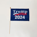 Assortment of Trump 2024 12"x18" Stick Flag ROUGH TEX® 68D 30" Wooden Stick Flags