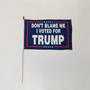 Assortment of Trump 2024 12"x18" Stick Flag ROUGH TEX® 68D 30" Wooden Stick Flags