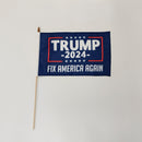 Assortment of Trump 2024 12"x18" Stick Flag ROUGH TEX® 68D 30" Wooden Stick Flags