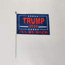 Assortment of Trump 2024 12"x18" Stick Flag ROUGH TEX® 68D 30" Wooden Stick Flags