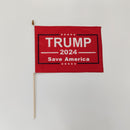 Assortment of Trump 2024 12"x18" Stick Flag ROUGH TEX® 68D 30" Wooden Stick Flags