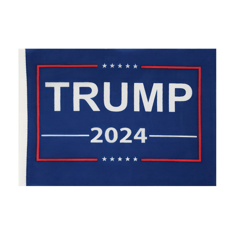 Trump 2024 Blue 12"x18" Double Sided Flag ROUGH TEX® 100D