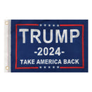 Trump 2024 Take America Back Blue 12"x18" Double Sided Flag ROUGH TEX® 100D