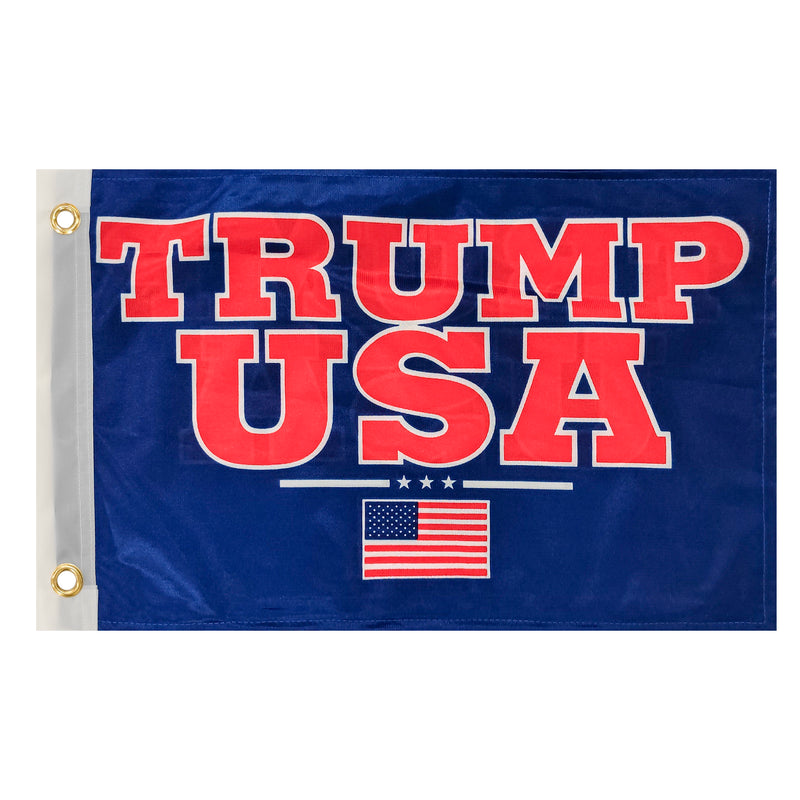 Trump USA 12"x18" Double Sided Flag ROUGH TEX® 100D